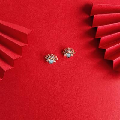 China New Chinese Style Trend Chinese Style Huadan 925 Silver Earring for sale