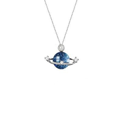 China Sci Fi Design Aviation Original Astronaut 925 Silver Necklace for sale