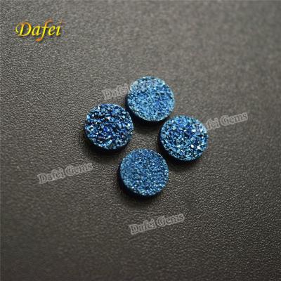 China High quality light blue round natural druzy druzy dish on sale for sale