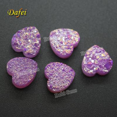 China Beautiful Purple Heart Flat Natural Agate Druzy from Jewelryclothing for sale