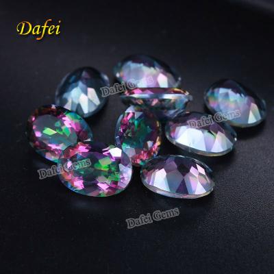 China Jewelry Oval Wholesale Natural Rainbow Mystic Quartz for sale