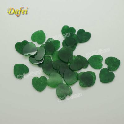 China Jade New Product Dyed Green Heart Natural China Jade For Jewelry for sale