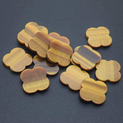 China Wholesale Natural Four Leaf Tiger Eye Stone No Clover for sale