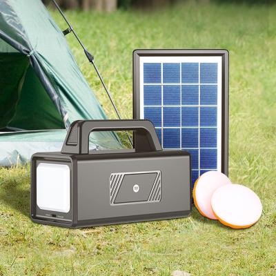 China Outdoor Home and Camping Outdoor Mobile Charging 100W Portable Mini Solar Home Lighting System DC Led Light Solar Kits for sale