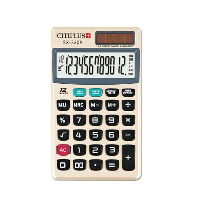 China Calculator Factory Price Small Stock 12 Digits Pocket Solar Calculator Case Leather for sale