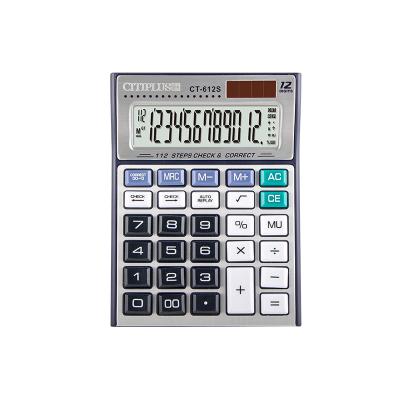 China Control Electronic Solar Calculator And Correct Custom Stationary Calculator Logo Stock Desktop Big Button 12 Digits for sale