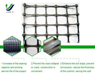 China Proteção de inclinação Geogrid de plástico biaxial para grandes aeroportos e estacionamentos à venda