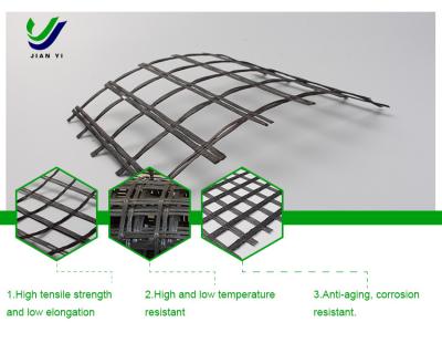 China Geogrid aus Glasfaser mit hoher thermischer Stabilität 12 ~ 50 mm × mm ohne langfristige Krieche zu verkaufen