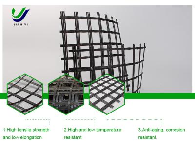 China Korrosionsbeständige Glasfaser Asphalt Geogrid Risse verhindern 12 ~ 50 mm × mm zu verkaufen