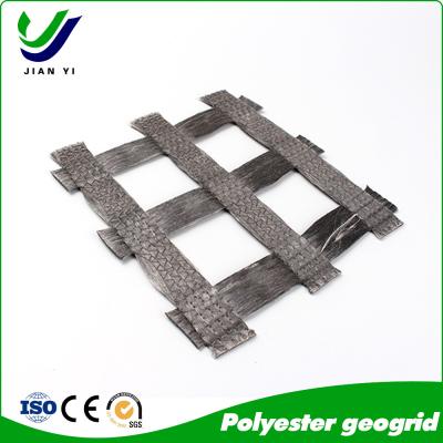 China Warp Knitted Polyester Geogrid Helps To Strengthen Soil In Tunnels And Mining for sale