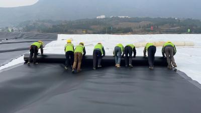 China Proteção contra barragens de rejeitos e aterros sanitários Geomembrana lisa de HDPE com excelente resistência química à venda