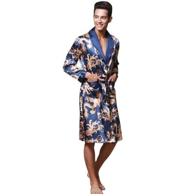 China Wholesale Breathable Silk Pajamas Sets Satin Pajamas Mens Sleepwear Plus Size Big Size Sexy Home Wear Mens Pajamas for sale