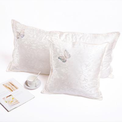 China Skin-friendly Modern Polyester Butterfly Summer Hotel Comfortable Silk Satin Pillow Case for sale