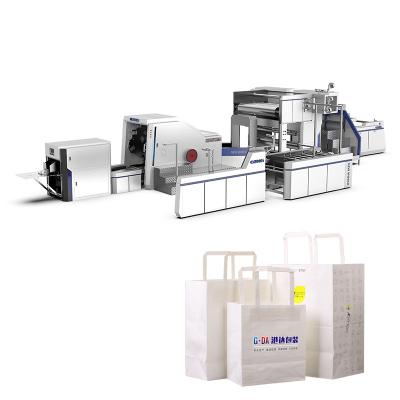 China Garment Shops Machine Making Newsstand Bags Laminated Paper Bag Making Machine Automatic Handle Paper Bag Machine for sale