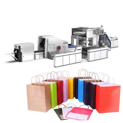 China Garment Shops Manual Paper Bag Making Machine Roll-Fed Square Bottom Paper Bag Machine Printing Paper Bag Machine for sale