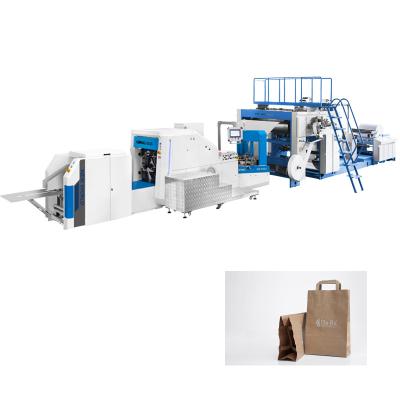 China Garment Shops New Design Automatic Square Bottom Paper Bag Making Machine With Handle for sale