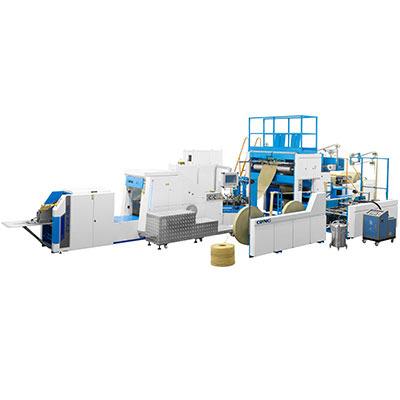 China Garment Shops High Speed ​​Fully Automatic Production Square Bottom Handle Paper Bag Making Machine Online for sale