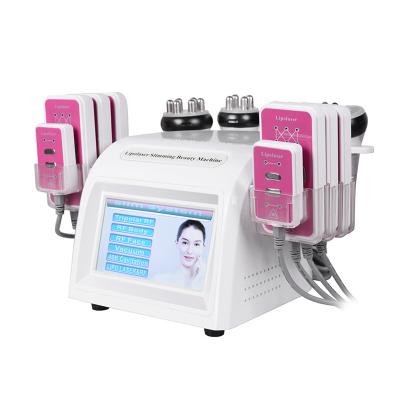 China Weight Loss 6 in 1 SPA Facial Vacuum Laser Cavitation RF Radio Frequency Body Shaper 40K Slimming Machine Body-training Equipment for sale