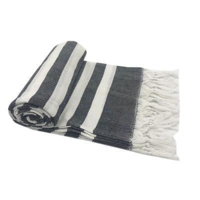 China Compressed Natural 100% Cotton Turkish Bath Beach Hammam Towel for sale