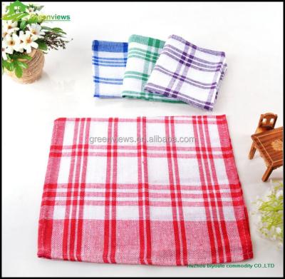 China Disposable Cotton Yarn Dyed Grid Jacquard Kitchen Tea Towel Linen Tea Towels for sale