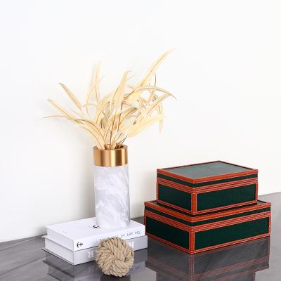 China 2021 Leatherwear SELIN Distributor Wholesale Classic Large Capacity Rectangle Jewelry Storage Box for sale