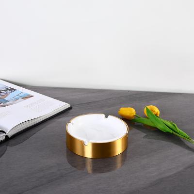 China Direct Selling Marble Classic Wholesale Classic Customization Dispenser Style Single Marble Ashtray for sale