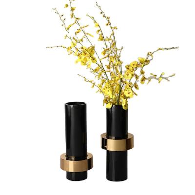 China Resin Minimalist Luxury Vase Hallway Living Room Table Office Personality Decor Modern Indoor Vases for sale