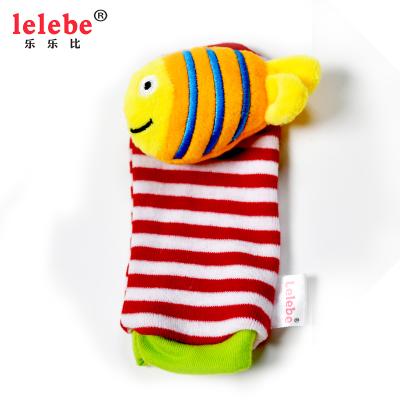 China Wholesale Infant Plushtoys Manufacturer Infant Rattle Anti-skid Socks 2019 New Arrivals Toys Soft Plush Comforter Stripe Baby Animal Socks for sale