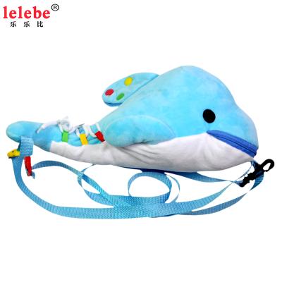 China 2019 Dolphin animal plush manufacturers plush backpack lelebe 2019 backpack with early learning education toys for sale