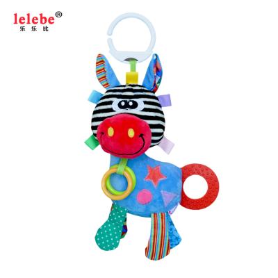 China 2020 Wholesale Infant Toy Baby Rattle OEM Soft Teether Doll Plush Stuffed Musical Toy Animals Soft Doll Children Multifunctional Toy for sale