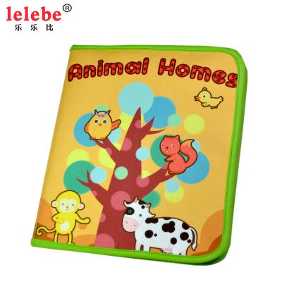 China 2019 Eductional toys lelebe new arrival animal knowledge baby early learning educational soft tissue books for sale