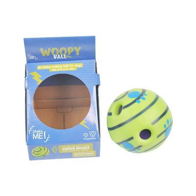 China Viable Pet Toy Giggle Ball Upgraded Wobble Giggle Dog Ball With Noises Funny Giggling Interactive Dog Toys for sale