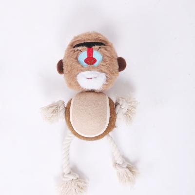 China Wholesale Viable Plush Animal Squeaking Paper Squeak Toy Dog Toys With Cotton Rope for sale