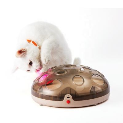 China Sustainable Interactive Cat Pet Toy Rechargeable Smart Exercise Hunter Training Cat Teasing Toy With Feather for sale