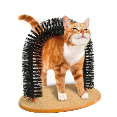 China Viable Cat Scratching Post Pet Scratcher Tree Arch Scratch Toy Hair Brush Pad Board for sale