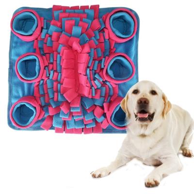 China Dog Cat Slow Feeding Mat Anti Slip Puzzle Blanket Viable Durable Washable Pet Nose Mat Distracting Odor Trai for sale