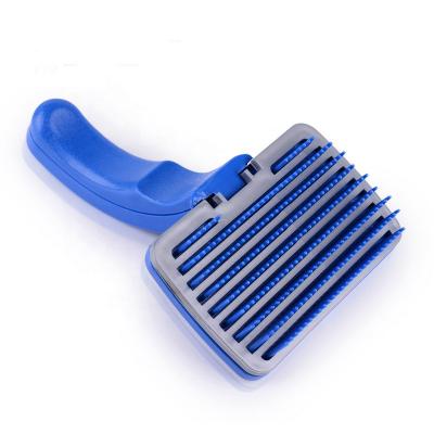 China Sustainable Self Cleaning Hair Removal Pet Brush Remove Fur Dog Cat Hair Shedding Self Cleaning Pet Products for sale