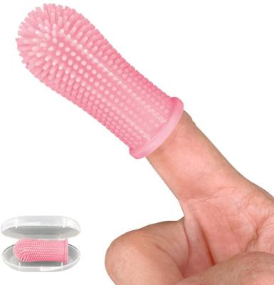 China 360 Degree Viable Soft Silicone Pet Finger Toothbrush, Dog Cat Bad Breath Cleaning Supplies for sale