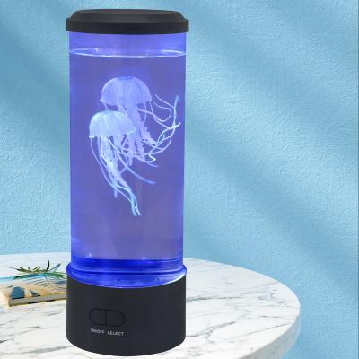 China New Modern Imagination Desktop 7 Color Changing Electric Round Lava Jellyfish Lamp Jellyfish Aquarium Desktop Jellyfish Lamp for sale