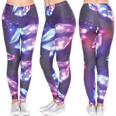 China Custom Made Antibacterial 92%Polyester 8%Spandex High Waist Fabric 230g Double Side Brushed Milk Silk Women Disco Yoga Pants Gaiters Tights for sale