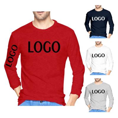 China Wholesale Custom Basic Breathable Extended Arm Breathable Plain Unisex Hand Print OEM White Apparel Men's Long Sleeve T-Shirt For Men for sale