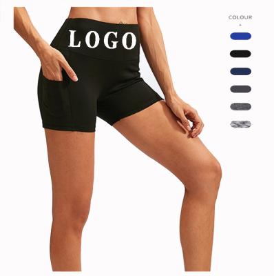 China Breathable Women Yoga Shorts Running Sports Gym Clothing Fitness Seamless Joggers Exercise Gym Compression High Waist Shorts for sale