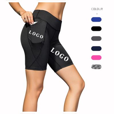 China Summer Breathable Women High Waist Shorts Sporty Running Shorts With Pocket Girl Tennis Casual Sports Yoga Shorts for sale