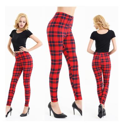 China Wholesale New Fashion Breathable Warm Striped Plaid 3D Print Leggings With Seamless Leggings For Women for sale