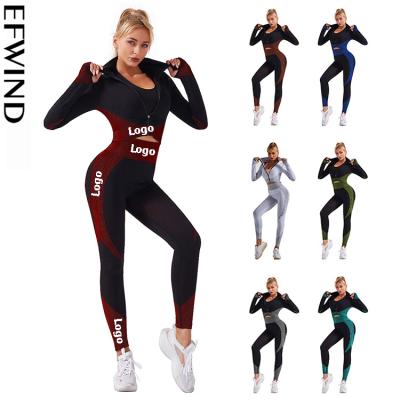 China Popular Waterproof Wholesale Women High Waist Seamless String Sports Pants Two-pieces Sets Yoga Suit for sale