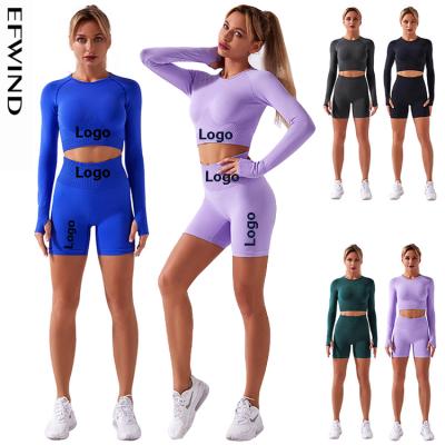 China New Arrival Women Yoga Wear Set Yoga Suit Set Gym Clothing Waterproof Seamless Workout Active Sportswear Equipment for sale