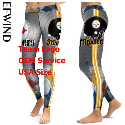 China Hot Selling High Quality Antibacterial Do Not See By Nfl Pittsburgh Steelers Football Teams Fitness Sports Yoga Pants Tights Gaiters for sale