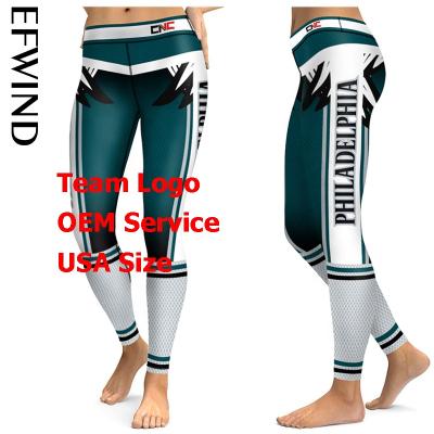 China Hot Selling High Quality Antibacterial Do Not See By Nfl Philadelphia Eagles Football Teams Fitness Sports Yoga Pants Tights Gaiters for sale