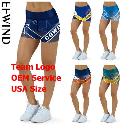 China Custom Anti-Wrinkle 2021 Cowboy-Rams-Lion-Broncos-Jaguar-Nfl Football And Other Teams Fitness Sport Yoga Shorts for sale