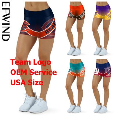 China Custom Anti-Wrinkle 2021 Bear-Brown-Dolphin-Viking-Giants-Nfl Football And Other Teams Fitness Sport Yoga Shorts for sale